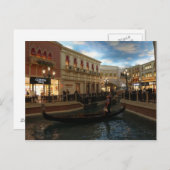 ベネチアンポストカードでゴンドラに乗る ポストカード (正面/裏面)