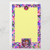 ベネチアンマスカレードマスク,紙吹雪宝石モノグラム 便箋 (正面/裏面)