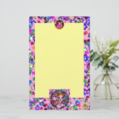 ベネチアンマスカレードマスク,紙吹雪宝石モノグラム 便箋 (スタンド正面)