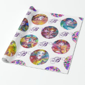 ベネチアンマスカレードマルディグラスマスクモノグラム ラッピングペーパー (アンロールド)