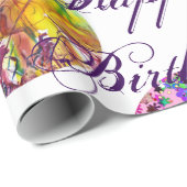 ベネチアンマスカレードマルディグラスマスク誕生日 ラッピングペーパー (ロールコーナー)