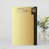 ベネチアンマスカレードモノグラム結婚の固定式 便箋 (スタンド正面)