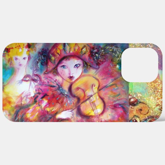 ベネチアンマスカレード/ハーレクインとオダマキ(植物) Case-Mate iPhoneケース (裏面 / 右)