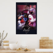 ベネチアンマスク ポスター (キッチン)