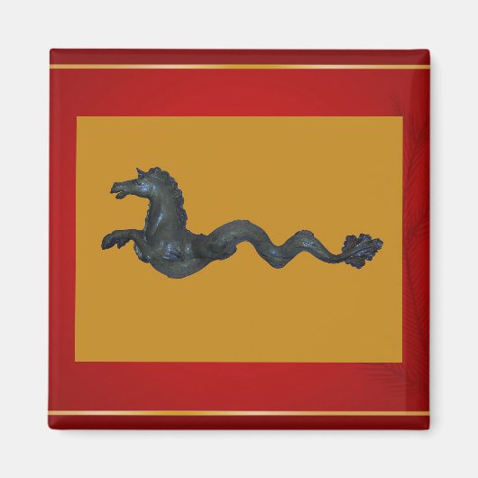 ベネチアンムラーノガラス馬磁石 マグネット (正面)