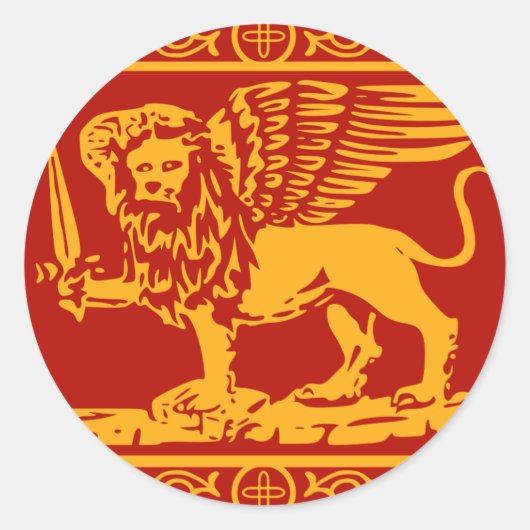 ベネチア共和国国旗 ラウンドシール (正面)