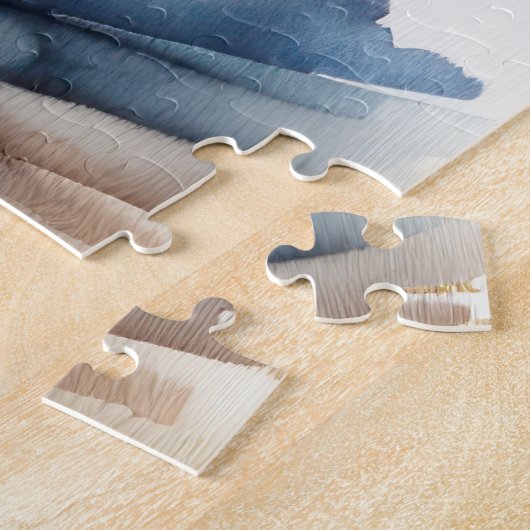 ベネチ絵を描アンマスクを着た水彩女性 ジグソーパズル (側面)