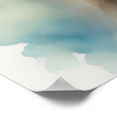 ベネチ絵画アンマスクを着た水彩女性 ポスター (角)