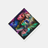 ベネチ鮮やかアンの仮面の幻影 スタンダードカクテルナプキン (角)