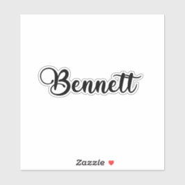 ベネット名 – 手書き書道 シール