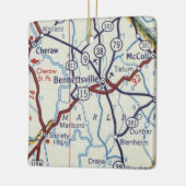 ベネツビルSCヴィンテージの地図 セラミックオーナメント (左)