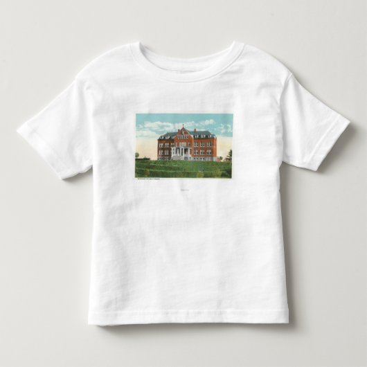 ベネディクト会のSanitariumの外観 トドラーTシャツ (正面)