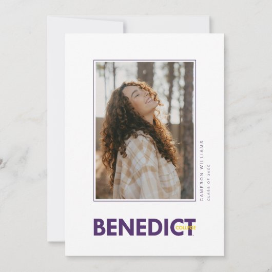 ベネディクト大学卒業式 案内状 (正面)