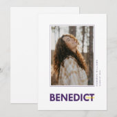 ベネディクト大学卒業式 案内状 (正面/裏面)