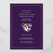 ベネディクト大学卒業式 箔招待状 (正面)