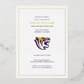 ベネディクト大学卒業式 箔招待状 (正面)