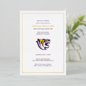 ベネディクト大学卒業式 箔招待状 (立ち正面)