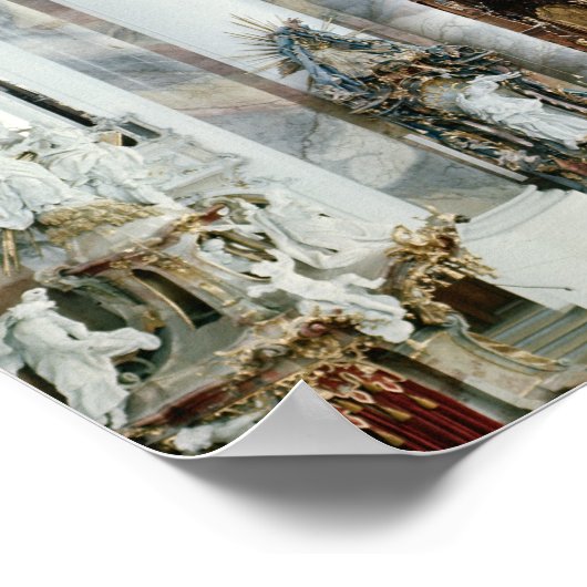 ベネディクト派修道院のインテリア ポスター (角)