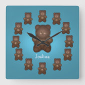 ベパーソナライズされたア時計 スクエア壁時計 (正面)