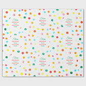 ベビシャワカラフルードツラッピング紙 ラッピングペーパー (フラット)