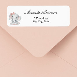 ベビシャワゾウバラ金ゴールド差出人住所 ラベル