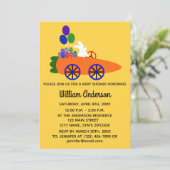 ベビシャワバニーニンジン#3-2招待状カード セーブザデート (スタンド正面)