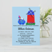 ベビシャワバニー卵カー#4-2招待状カード セーブザデート (スタンド正面)