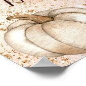 ベビシャワパンプキンバラ金ゴールドグリッター秋へようこそ ポスター (角)