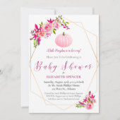 ベビシャワーカボチャフローラ幾何学 招待状 (正面)