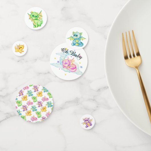 ベビシャワーカワイドラゴン紙吹雪 コンフェッティ (グループ)