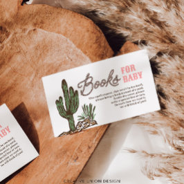 ベビシャワーカード用ウェスタン女性のカーボーイブック エンクロージャーカード