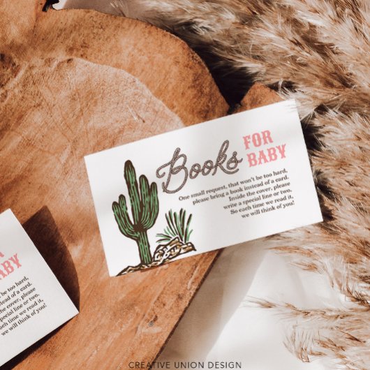 ベビシャワーカード用ウェスタン女性のカーボーイブック エンクロージャーカード