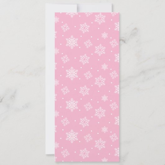 ベビシャワーゲームカードベビートレイトゲームスノーフレーク 招待状 (裏面)