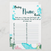 ベビシャワーゲームカードベビー名競走 便箋 (正面/裏面)