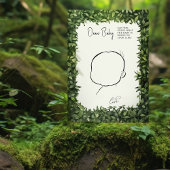 ベビシャワーゲームドローベビーおもしろいウッドランドパーティー 招待状