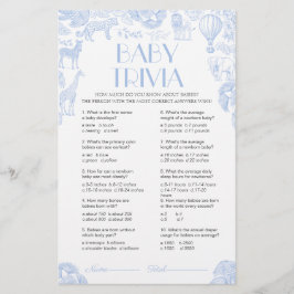 ベビシャワーゲームファンシーベビートリビアゲームカード