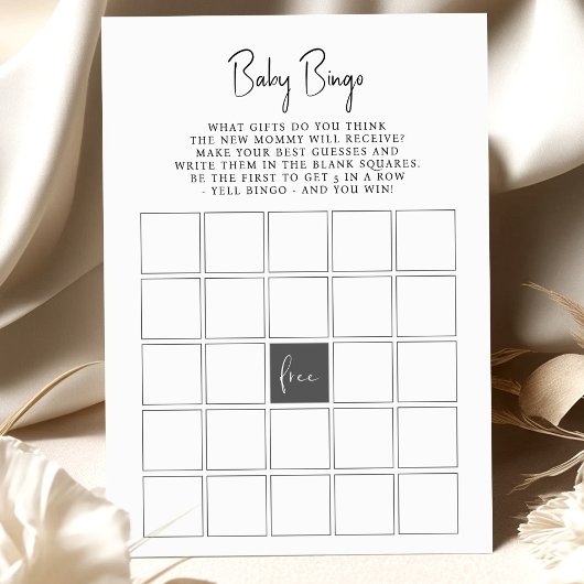 ベビシャワーゲームベビービンゴ