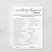 ベビシャワーゲーム子供部屋韻クイズカード 招待状 (正面)