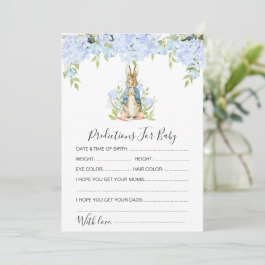 ベビシャワーゲーム招待状のバニー予測 招待状 (スタンド正面)