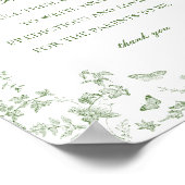 ベビシャワーゲーム用グリーントイレデジュイアドバイス ポスター (角)