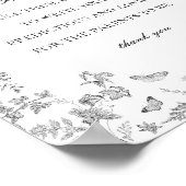 ベビシャワーゲーム用ブラックトイレデジュイアドバイス ポスター (角)