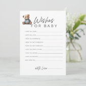ベビシャワーゲーム男の赤ちゃんのベビー願い 招待状 (スタンド正面)