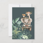 ベビシャワーサファリありがとう サンキューカード (裏面)