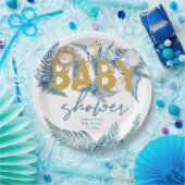 ベビシャワーサファリアニマルカスタムズ ペーパープレート (パーティー)