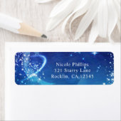 ベビシャワーシアルシマンムーンスパークルスカイ招待状 ラベル (インサイチュ)