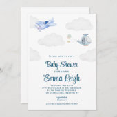 ベビシャワーシャワーパーティの招待状 招待状 (正面/裏面)