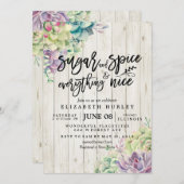 ベビシャワーシュガースパイスオールナイスキュキュラント 招待状 (正面/裏面)