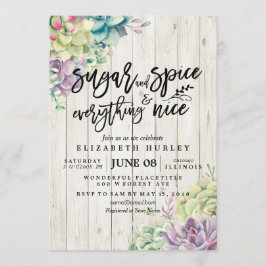 ベビシャワーシュガースパイスオールナイスキュキュラント 招待状