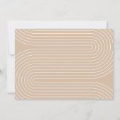 ベビシャワースクリプトモダンナチュラルベージュboho 招待状 (裏面)