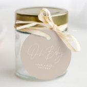 ベビシャワースクリプトモダンベージュエレガント フェイバータグ